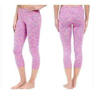 LILLY PULITZER luxletic weekender space dye flamingo pink crop leggings size M